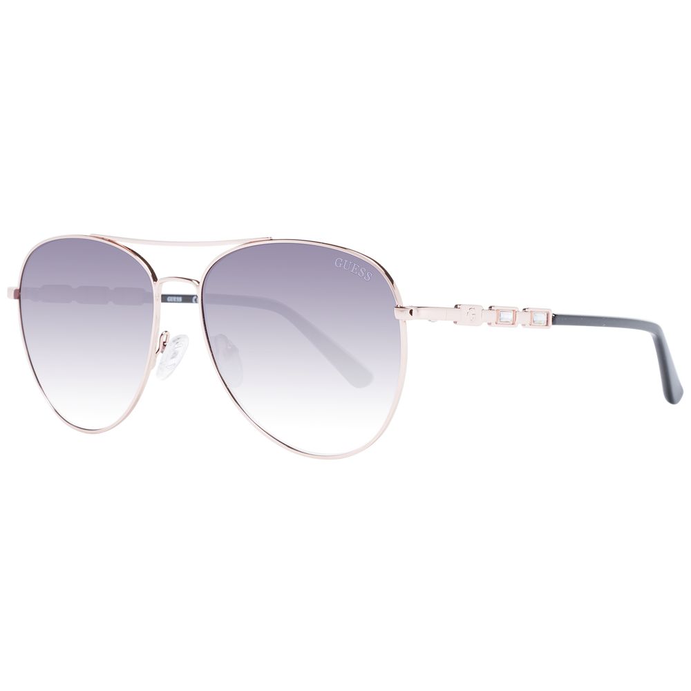 Guess Sonnenbrille mit Metallrahmen in Roségold